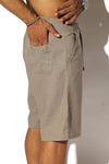 Drawstring Relaxed-Fit Linen Shorts