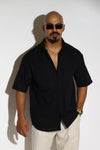 Dual Chest Pocket Short-Sleeve Linen