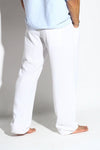 White Relaxed Linen Trousers