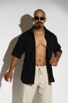 Dual Chest Pocket Short-Sleeve Linen