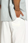 Drawstring Relaxed-Fit Linen Trousers