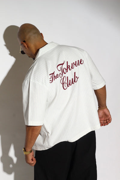 The Tokvue Club Embroidered Pinstripe