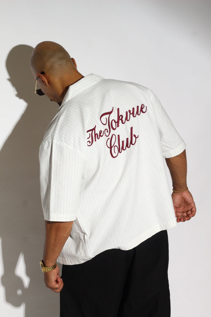The Tokvue Club Embroidered Pinstripe