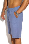 Drawstring Relaxed-Fit Linen Shorts