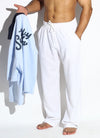 White Relaxed Linen Trousers