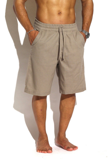 Drawstring Relaxed-Fit Linen Shorts