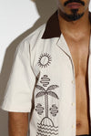 Embroidered Tropical Resort