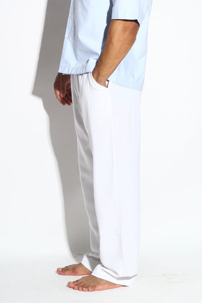 White Relaxed Linen Trousers