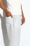 Striped Drawstring Linen Trousers