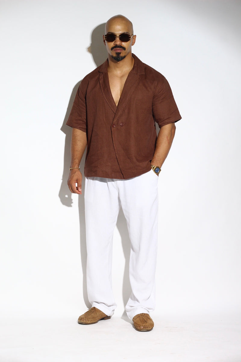 Double-Breasted Linen