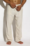 Drawstring Relaxed-Fit Linen Trousers