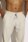 Drawstring Relaxed-Fit Linen Trousers