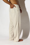 Drawstring Relaxed-Fit Linen Trousers